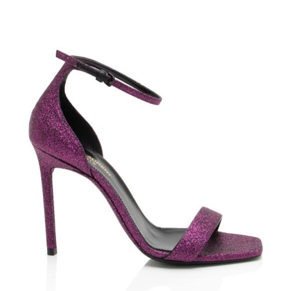 $995 YSL Saint Laurent Glitter Amber Sandals - Size 8.5 / 38.5 true size 8.5M - Picture 11 of 16
